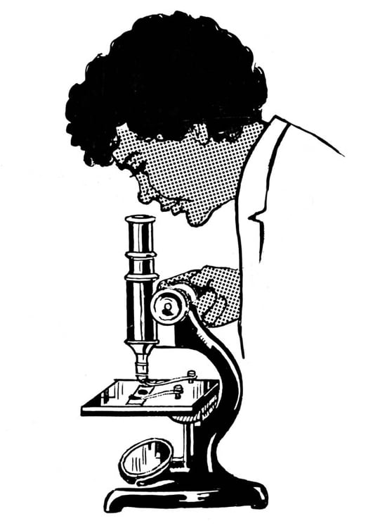 Coloring page microscope