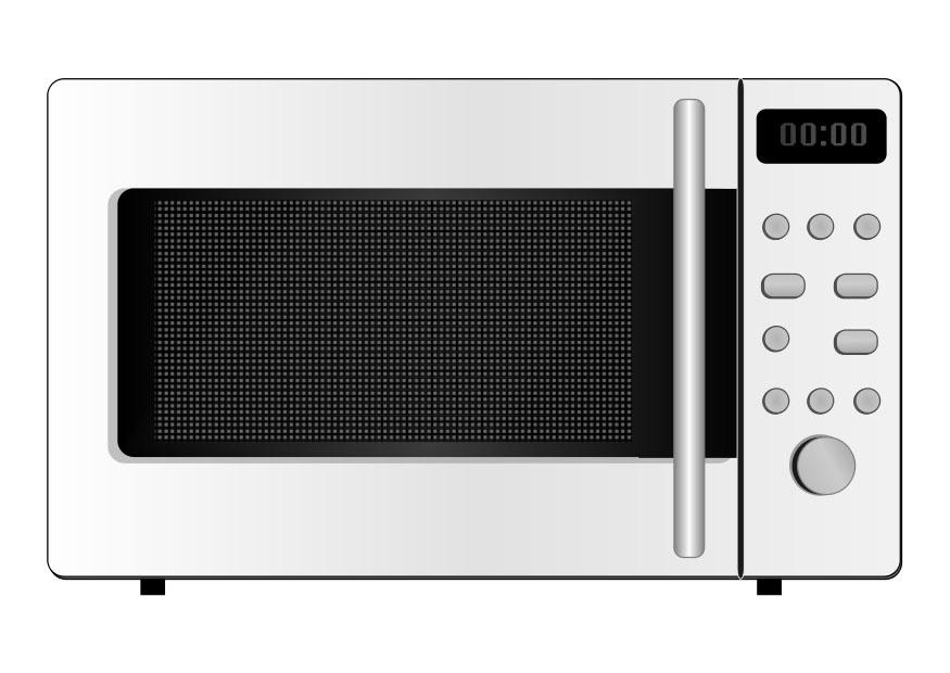 Coloring page microwave oven