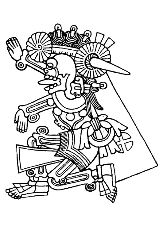 Coloring page Mictlantecuhtli