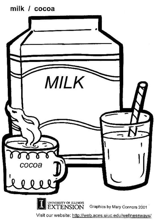 Coloring page milk