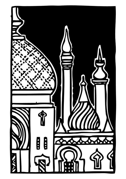 Coloring page minaret