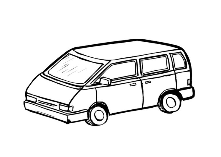 Coloring page minivan