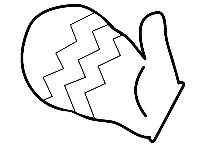 Coloring page mitten