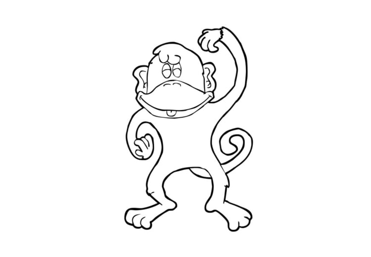 Coloring page monkey