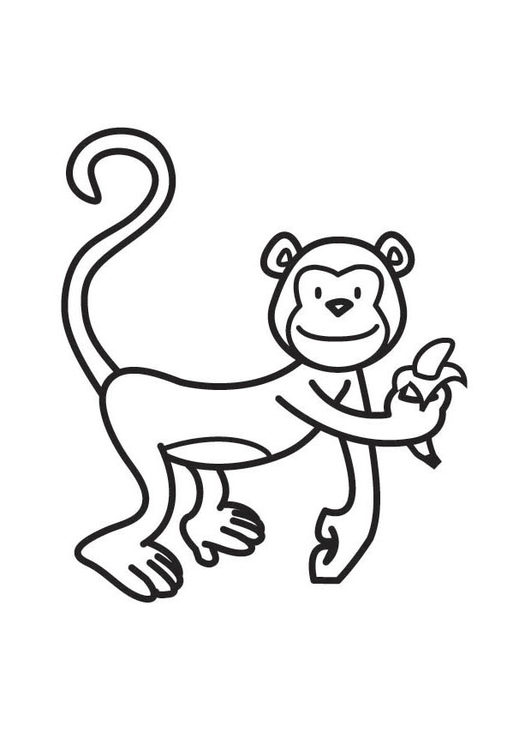 Coloring page monkey