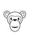 Coloring page Monkey Head