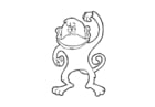 Coloring page monkey