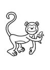 Coloring page monkey
