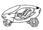 Coloring page moon vehicle