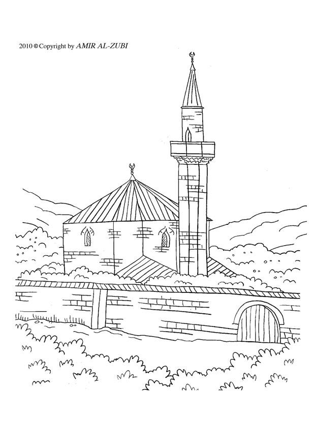 Coloring page mosque