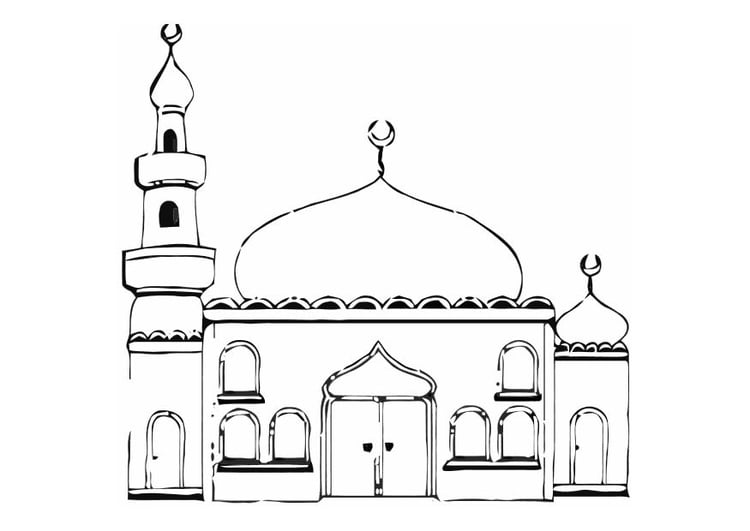 Coloring page Mosque