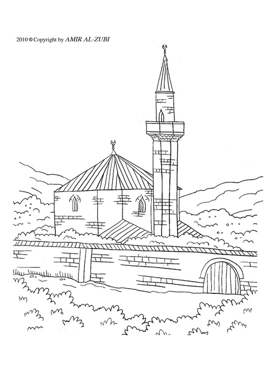 Coloring page mosque