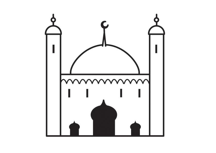 Coloring page mosque