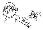 Coloring page mosquito bite