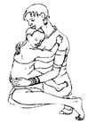 Coloring pages mother and child