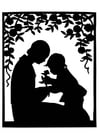 Coloring pages Mother and Child