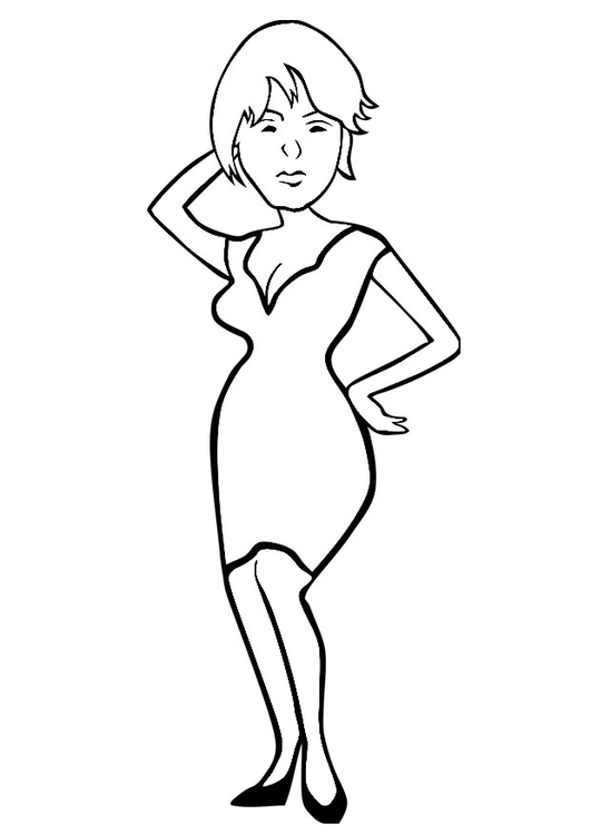 Coloring page mother