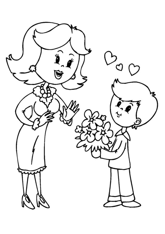 Coloring page Mother's Day