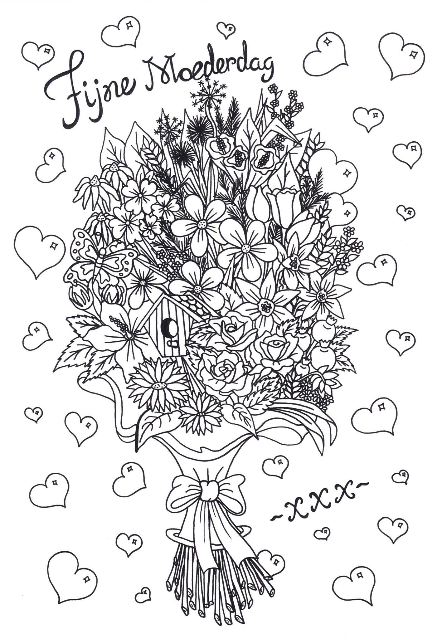 Coloring page mothers Day