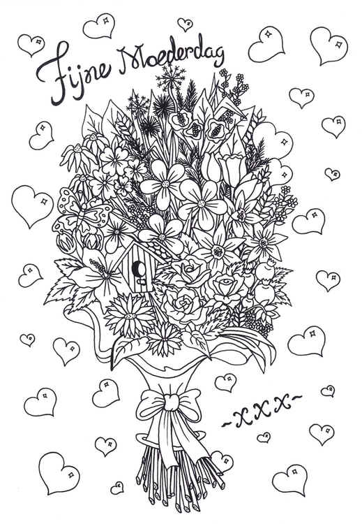 Coloring page mothers Day