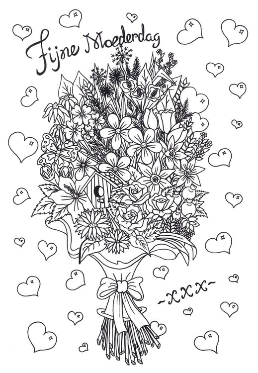 Coloring Page mothers Day - free printable coloring pages - Img 31368