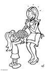 Coloring page MotherÂ´s Day present