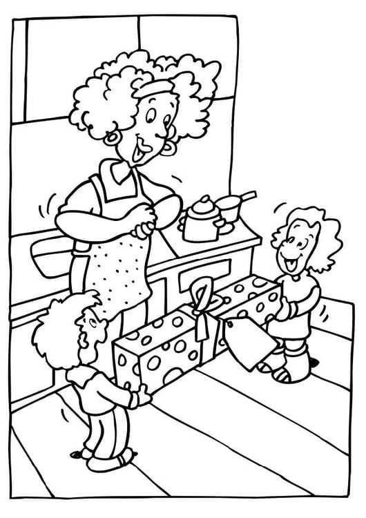 Coloring page Mothers' Day
