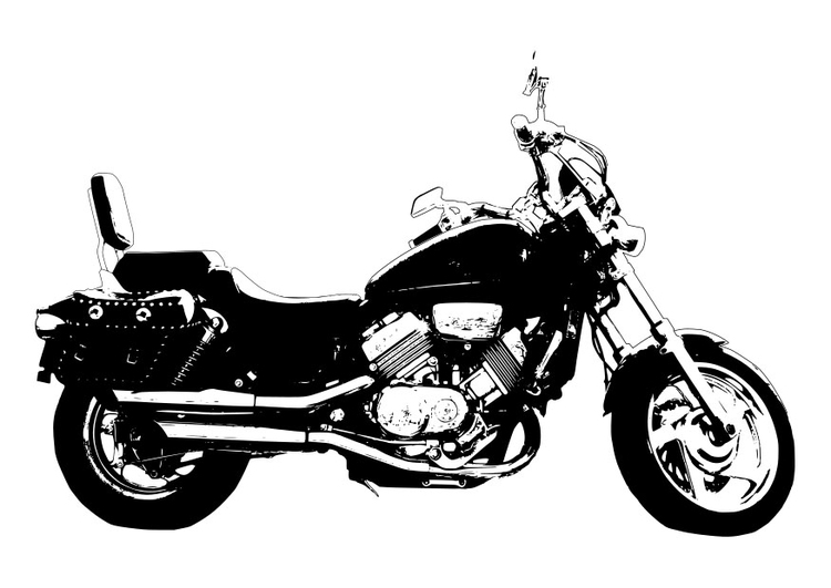 Coloring page motorcycle - Honda Magna