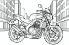 Coloring page motorcycle