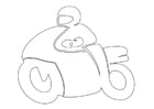 Coloring pages motorcyclist