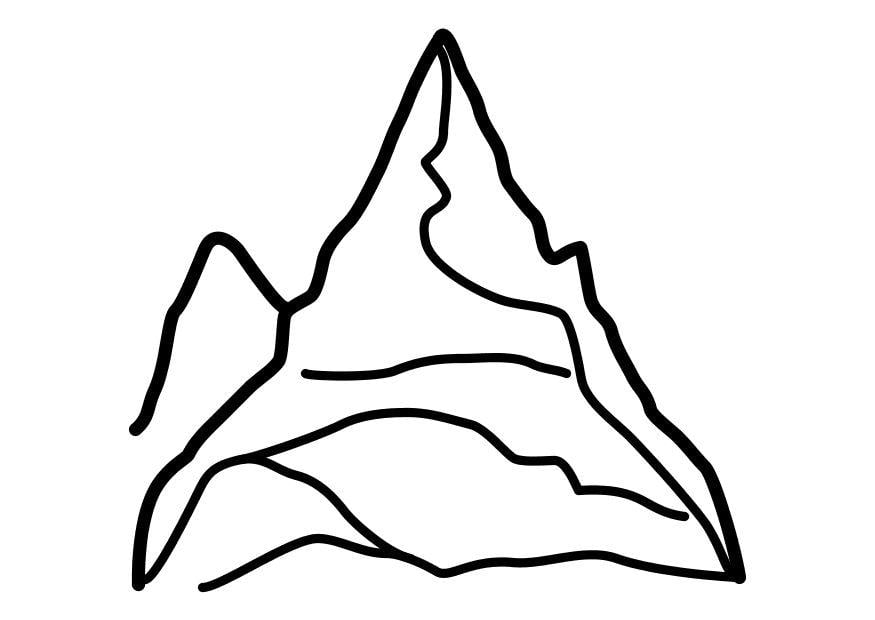 Coloring page mountain