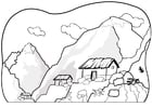 Coloring page mountains