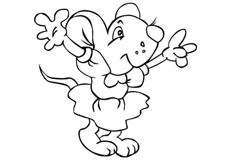 Coloring page mouse