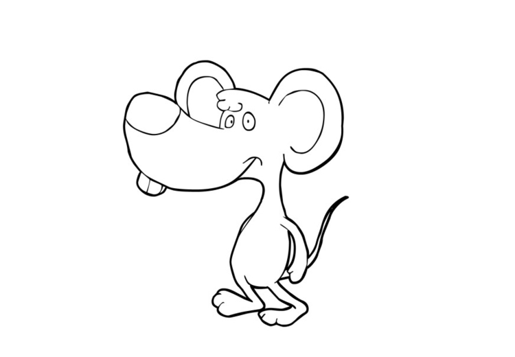 Coloring page mouse