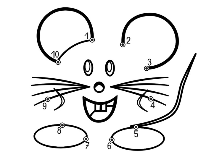 Coloring page mouse