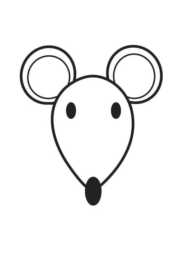 Coloring page Mouse Head