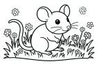 Coloring page mouse