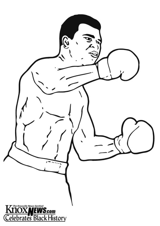 Coloring page Muhammad Ali