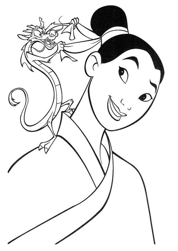 Coloring page Mulan