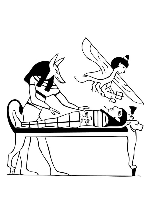 Coloring page mummy