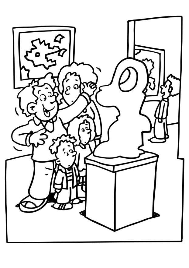 Coloring page museum