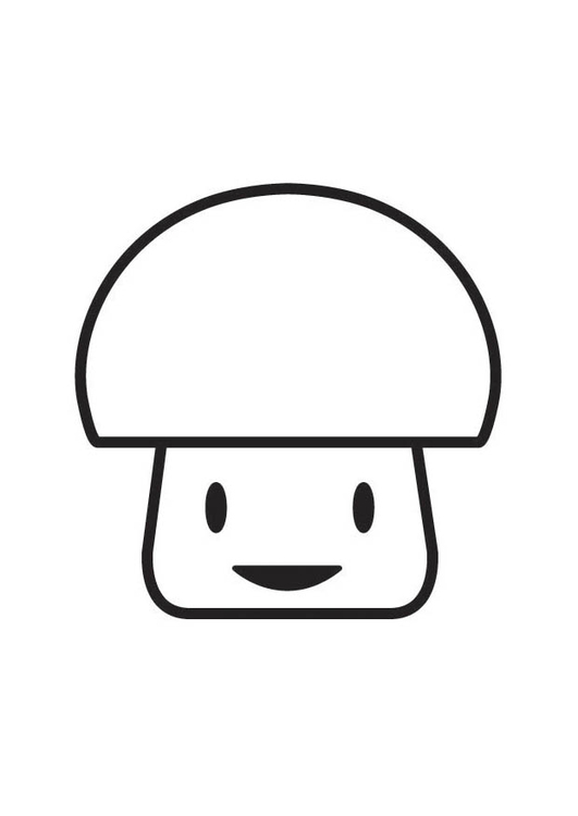Coloring page Mushroom character