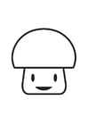 Coloring pages Mushroom character