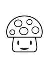 Coloring pages Mushroom character