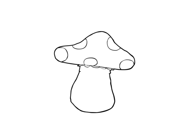 Coloring page mushroom