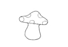Coloring page mushroom