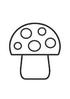 Coloring page Mushroom with spots