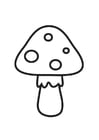 Coloring pages Mushroom with spots