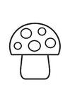 Coloring pages Mushroom with spots