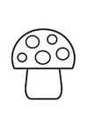 Coloring pages Mushroom with spots